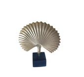 kırılmaz polyester,sarı renk midye kabuğu desenli biblo thumbnail 3