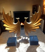 sarı renk kırılmaz 2 li tavus kuşu biblosu thumbnail 1