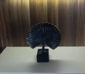 kırılmaz polyester,SİYAH RENK midye kabuğu desenli biblo thumbnail 6