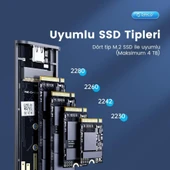 ORICO M.2 NVMe USB 3.2 Gen2 M-Key / B&M-Key 10Gbps SSD Disk Kutusu - Outlet - 5