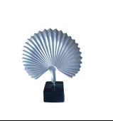 kırılmaz polyester,beyaz renk midye kabuğu desenli biblo thumbnail 4