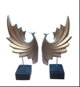 kırılmaz 2 li beyaz renk tavus kuşu biblosu thumbnail 3