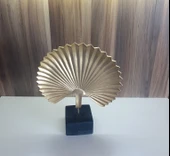 kırılmaz polyester,sarı renk midye kabuğu desenli biblo thumbnail 5