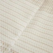 Karaca Home White Coll Rise %100 Pamuk Keten Çift Kişilik Pike Takımı Bej thumbnail 6