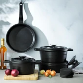 Schafer Pro Cast 7 Parça Döküm Tencere Takımı Alüminyum Döküm - 1