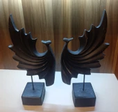 kırılmaz SİYAH RENK 2 li tavus kuşu biblosu thumbnail 7