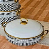 Glore Destina 6 Parça Büyük Emaye Tencere Takımı 28cm - 26cm - 24cm - 6