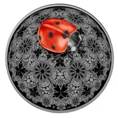 AgaKulche Uğur Böceği Gümüş Sikke Coin - 1