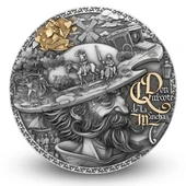 AgaKulche Don Kişot Altın Kaplama Gümüş Sikke Coin - 1