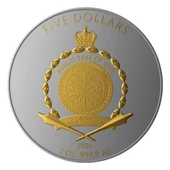 AgaKulche Phoenix Anka ve Ejderha Altın Kaplama Gümüş Sikke Coin - 2