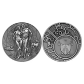 AgaKulche Afrodit ve Adonis Gümüş Sikke Coin - 3