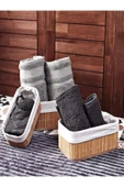 Lumisa Home Sk4491 3 Lü Kare Sepet Dekoratif Ev Düzenleyici Çok Amaçlı Bambu Sepet - 2