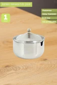 Tekli Baharat Saklama Kabı Kapaklı Baharatlık Paslanmaz Çelik 8 cm - 1