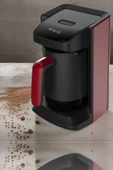 King MOJJO K-601 KIRMIZI TÜRK KAHVE MAKİNESİ SİYAH GÖVDE - 2