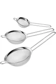 Lumisa Home SK-7161 3lü Paslanmaz Çelik Çay Süzgeci 3 Boy Süzgeç  Çelik 3 Boy Çay Süzgeçi  3lü Süzgeç - 2