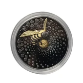 AgaKulche Parlak Arı 2023 Altın Kaplama Gümüş Sikke Coin - 1