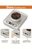 Lumisa Home Platin Mutfak Terazisİ Paslanmaz Çelik Yüzeyli Hassas Mutfak Tartısı  Lcd Ekranlı 5 Kg Pil Hediyeli - 2