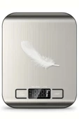 Lumisa Home Platin Mutfak Terazisİ Paslanmaz Çelik Yüzeyli Hassas Mutfak Tartısı  Lcd Ekranlı 5 Kg Pil Hediyeli - 1
