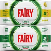Fairy Yüzey Temizlik Havlusu 100 Yaprak Limon Yağlı & Aktif Oksijen (2 Li Set) 200 Yaprak Karma - 1
