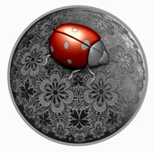 AgaKulche Uğur Böceği Gümüş Sikke Coin - 3
