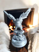 kırılmaz polyester,beyaz renk kartal biblo thumbnail 1