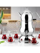 Lines Şahmeran Çelik Gövde Metal Kulp Elektrikli Semaver thumbnail 2