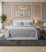 MERİNOS MODERNLİNE ÇİFT KİŞİLİK 3 PARÇA SENSE BATTANİYE SETİ GRİ thumbnail 1