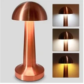 Cata CT-8430 Lizbon Şarjlı Masa Lambası Rose Gold Dokunmatik Dimmerli 3 Renk Modlu LED Işık - 1