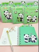 Sevimli Panda Ayraçlı A5 Not Defteri (14x18 cm) - Panda ve Bambu thumbnail 3