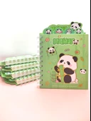Sevimli Panda Ayraçlı A5 Not Defteri (14x18 cm) - Panda ve Bambu thumbnail 1