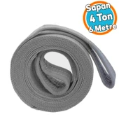 Yük Kaldırma Sapan Polyester Spanzet 4 Ton 6 Metre Gri Sağlam Taşıma İndirme Araç Çekme Halat - 1