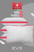 4 Adet Pembe Serisi Kılıflı Fermuarlı Klimali Antialerjik Silikon Nano Elyaf Yastık 50x70cm - 1