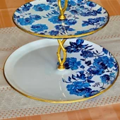 Glore Blue Rose Altın Yaldızlı Cam Kurabiyelik - 4