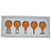 Silikon Vakumlu Cam Yüz Masaj Kupası 5’li Set Turuncu Set thumbnail 2