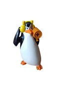 Vintage Madagaskar Müzik Dinleyen Penguen Figür & 11 cm - 1