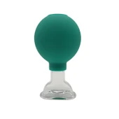 Silikon Vakumlu Cam Yüz Masaj Kupası 5’li Set Yeşil Renk thumbnail 3