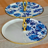 Glore Blue Rose Altın Yaldızlı Cam Kurabiyelik - 5