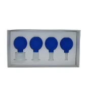 Silikon Vakumlu Yeşim Taş Jade Yüz Masaj Kupası 4’lü Set Mavi Renk thumbnail 2