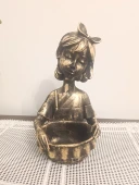 kırılmaz polyester,SARI RENK sepetli kız  biblosu thumbnail 4