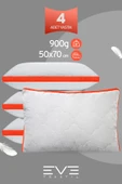 4 Adet Klimax Turuncu Serisi Kılıflı Fermuarlı Klimali Antialerjik Silikon Nano Elyaf Yastık 50x70cm - 1