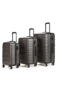 Fossil Unisex Büyük - Orta - Kabin Boy 3'lü Valiz Seti Antrasit 123X - 1
