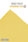 6'lı Sarı Greek Beyaz Banyo Havlusu - 70x140cm, 490gr, %100pamuk, Spa Ve Otel Havlusu - 3