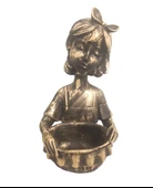 kırılmaz polyester,SARI RENK sepetli kız  biblosu thumbnail 6