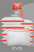 8 Adet Klimax Turuncu Serisi Kılıflı Fermuarlı Klimali Antialerjik Silikon Nano Elyaf Yastık 50x70cm - 1