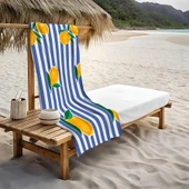Modern Desenli Plaj Deniz Havlusu Peştemal 80x160 CM Aqua53 RENKLİ 80 X 160 - 1