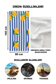 Modern Desenli Plaj Deniz Havlusu Peştemal 80x160 CM Aqua53 RENKLİ 80 X 160 - 2
