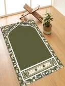 Diz Acıtmayan Yumuşak Süngerli Seccade ve Namazlık Yeşil thumbnail 1