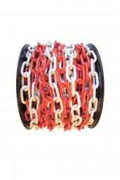 Mfk 8 Mm Plastik Zincir 1 Metre Kırmızı Beyaz Renk thumbnail 1