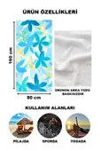 Modern Desenli Plaj Deniz Havlusu Peştemal 80x160 CM Aqua44 RENKLİ 80 X 160 - 2