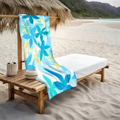 Modern Desenli Plaj Deniz Havlusu Peştemal 80x160 CM Aqua44 RENKLİ 80 X 160 - 1
